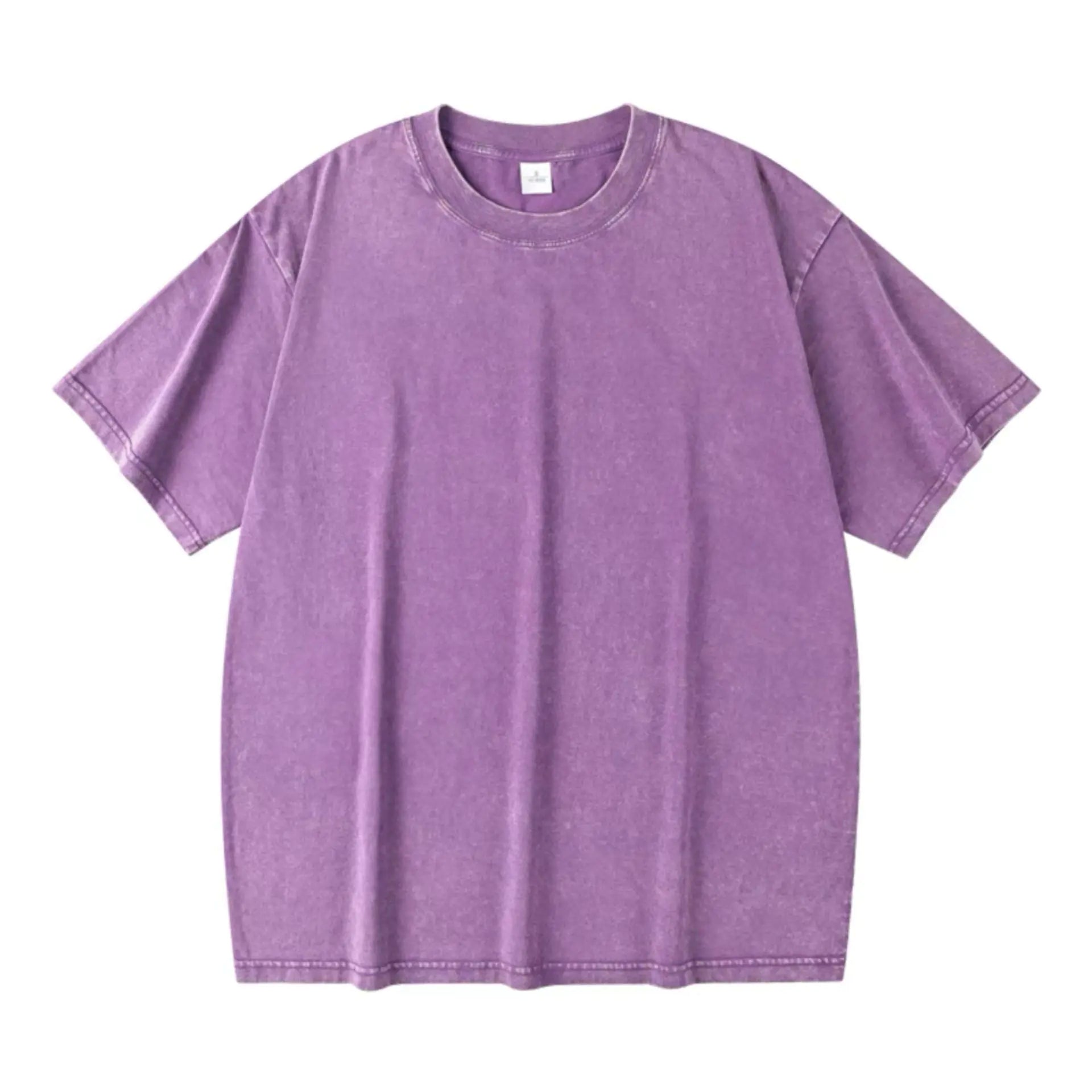 Vintage Wash Cotton Oversized Short Sleeve Blank T-shirt