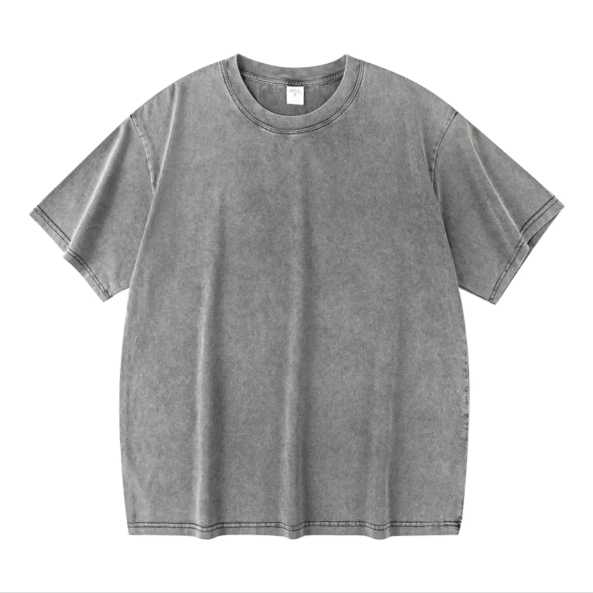Vintage Wash Cotton Oversized Short Sleeve Blank T-shirt
