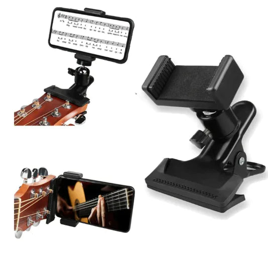 Phone Guitar Clip Stand - Hands-Free Recording & Streaming for Musicians