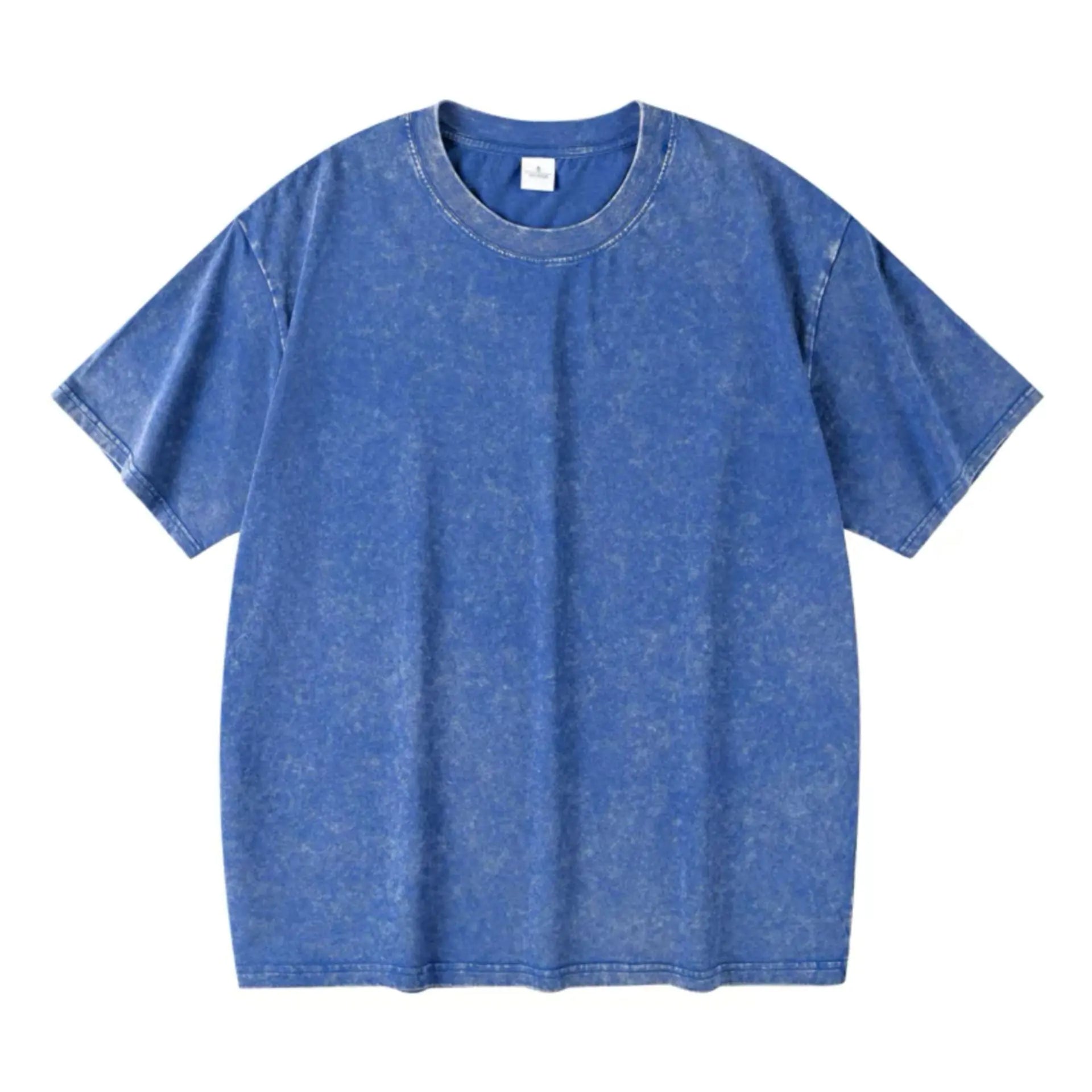 Vintage Wash Cotton Oversized Short Sleeve Blank T-shirt