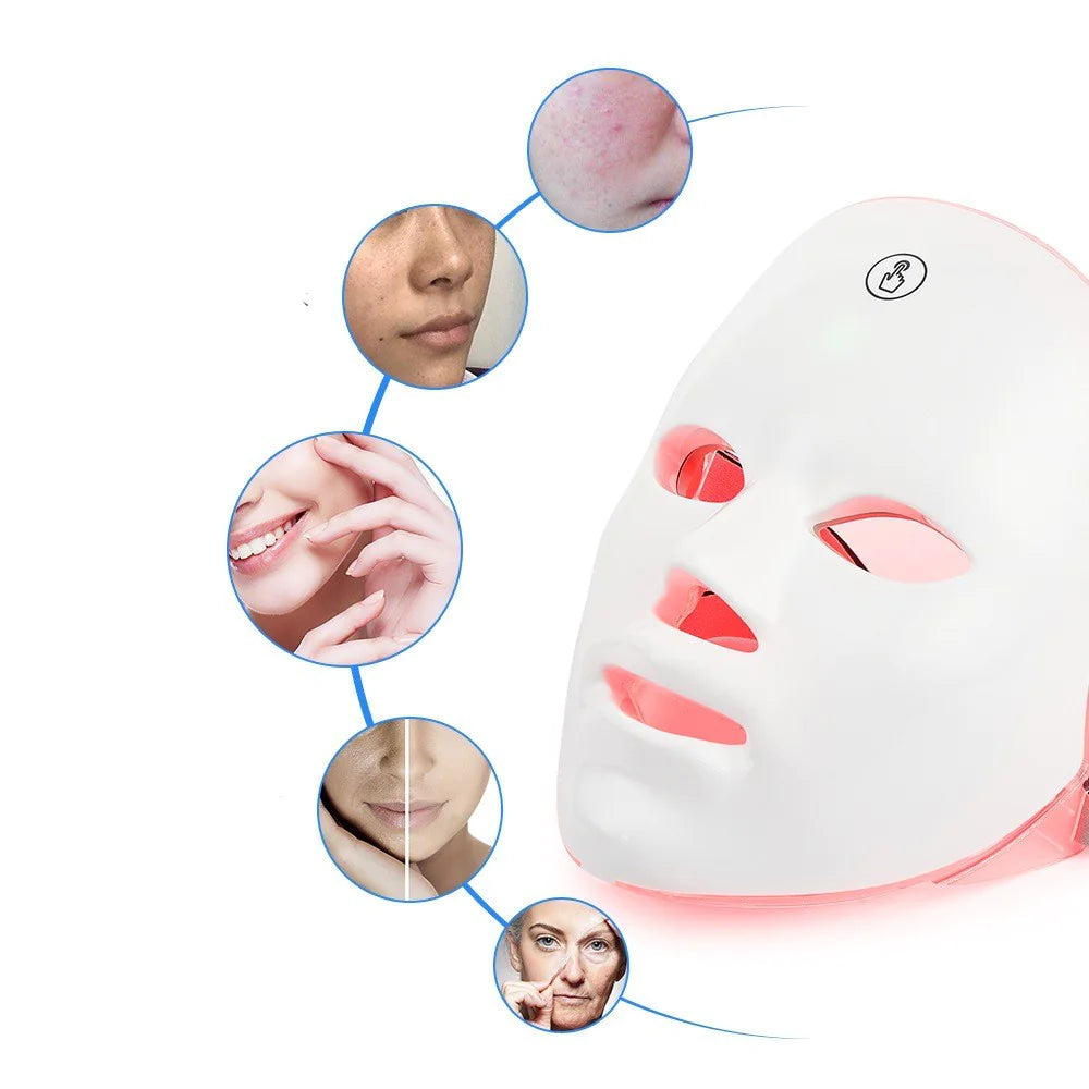 LED Facial Beauty Device - Skin Rejuvenation & Light Therapy at Home