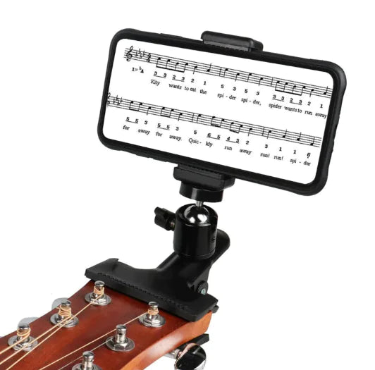 Phone Guitar Clip Stand - Hands-Free Recording & Streaming for Musicians