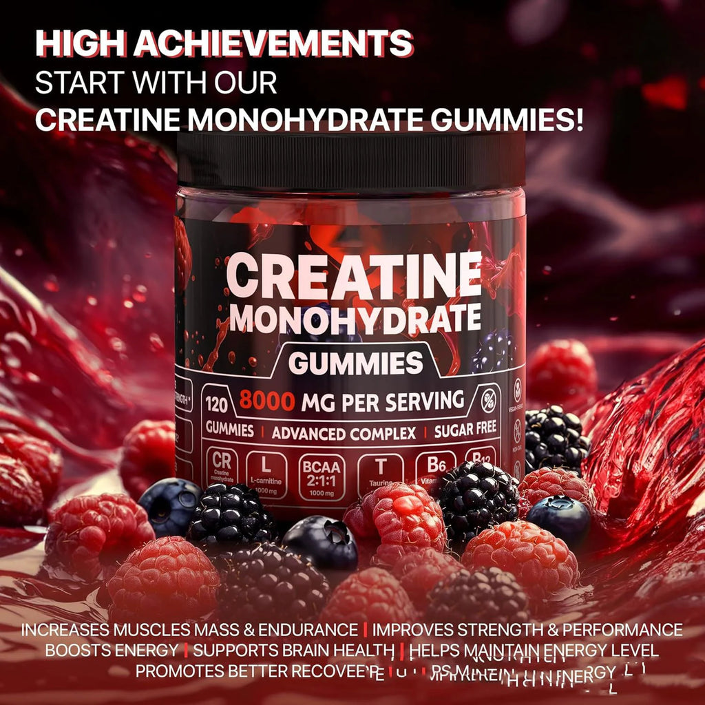 Muscle Boost Gummies - Creatine & Vitamin Supplement for Fitness